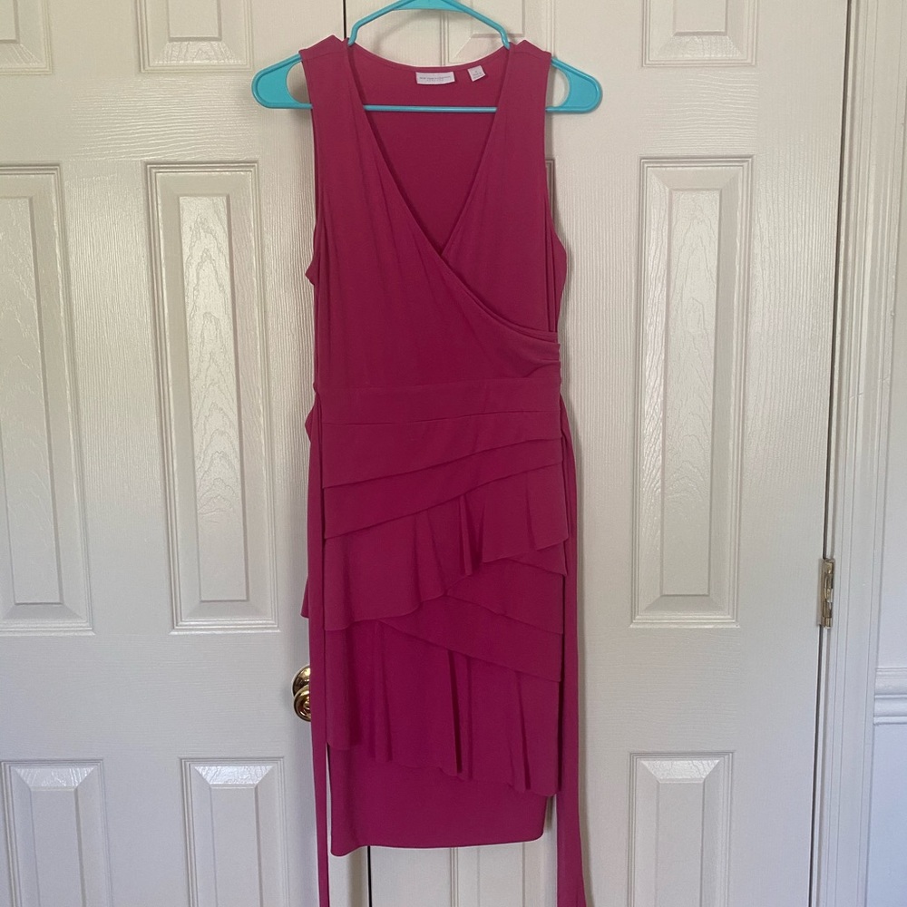 NEW YORK & COMPANY wrap ruffle dress